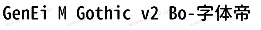 GenEi M Gothic v2 Bo字体转换